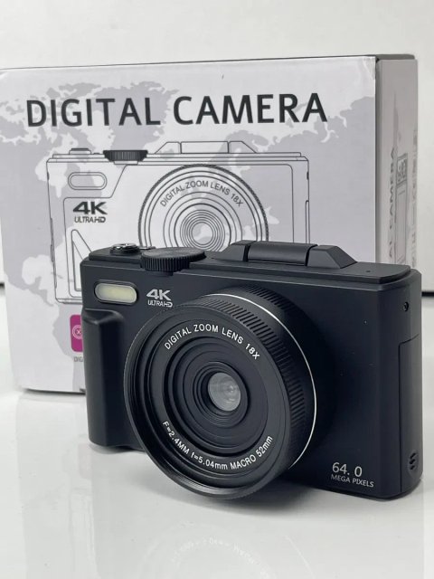 Цифровая фотокамера 64 МП 4K/Wifi/ 18-кратный цифровой зум +32GB