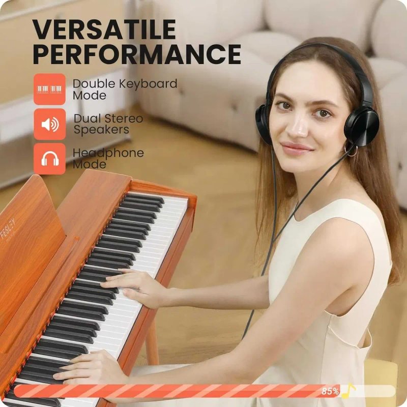 Цифрове піаніно Fesley FEP760 (стійка, 3 педалі, пюпітр, адаптер) — фото 8
