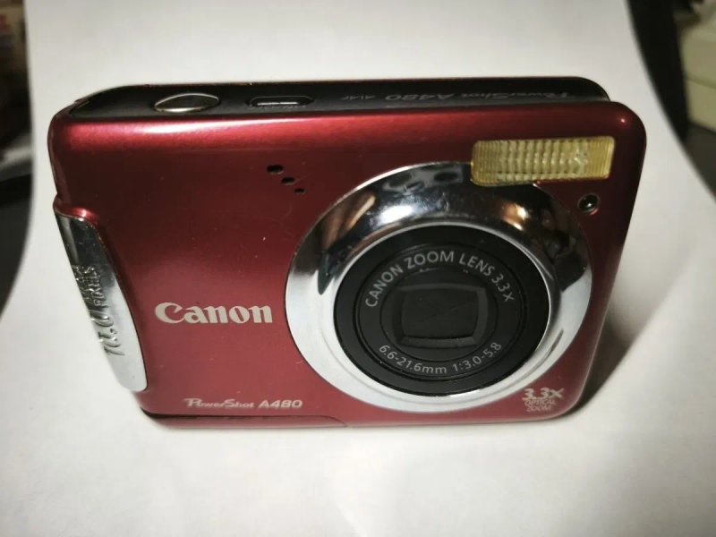 Цифровий фотоапарат Canon PowerShot A480 (Червоний / Red) — Винтажна Y2K цифра / Digicam — фото 7