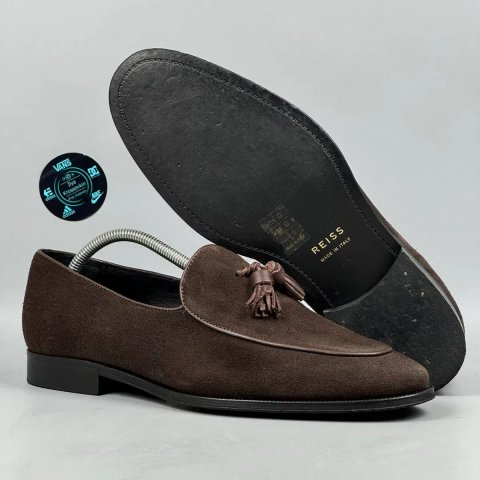 Туфли Reiss Tassle Loafer италия ботинки взуття черевики лоферы туфлі обувь черевики замша замшеві шкіра мокасіни макасины