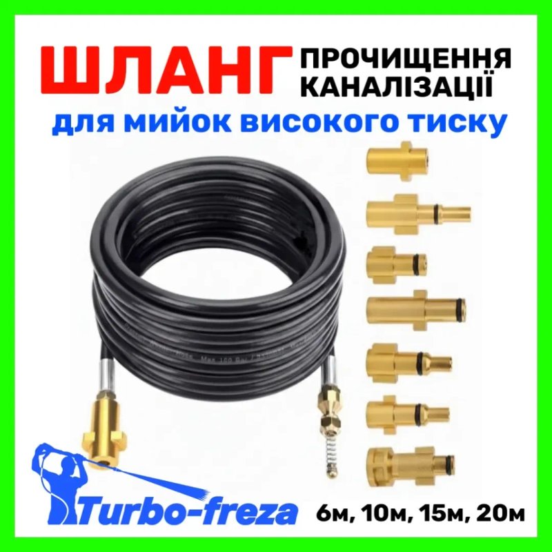 Турбо насадка грязьова фреза роторна форсунка сопло для мийки Karcher — фото 6