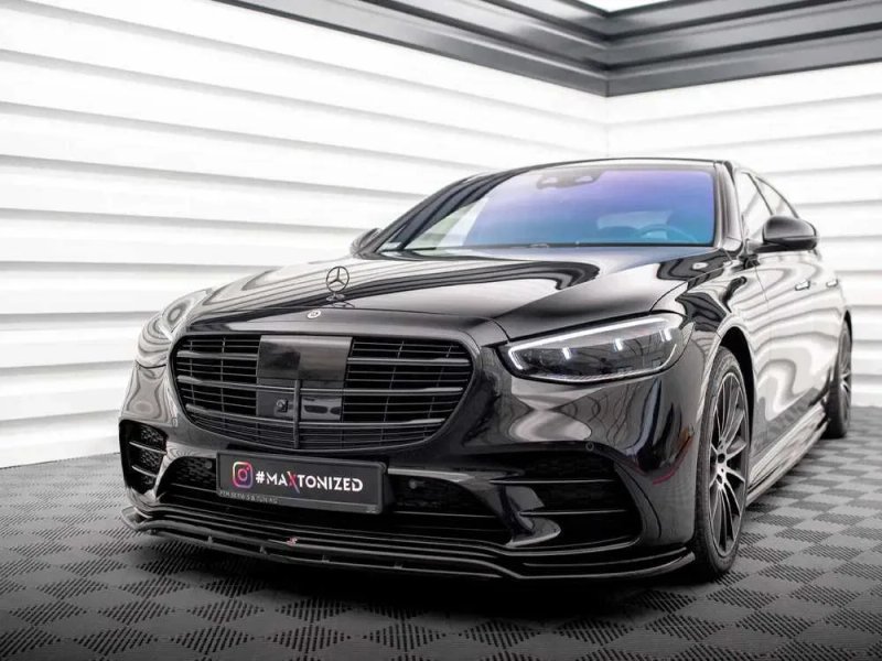 Тюнинг обвес Mercedes W223 AMG Line губа сплиттер пороги диффузор спойлер — фото 2
