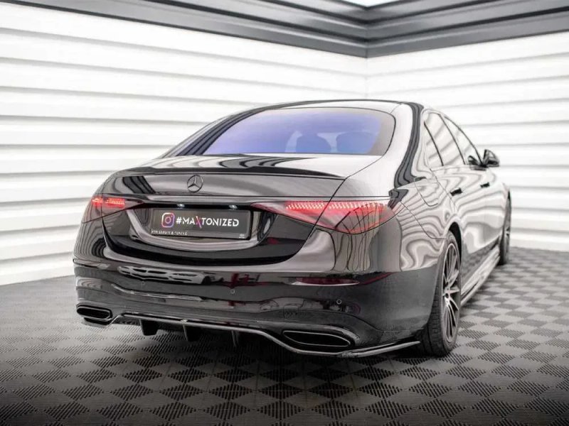 Тюнинг обвес Mercedes W223 AMG Line губа сплиттер пороги диффузор спойлер — фото 5