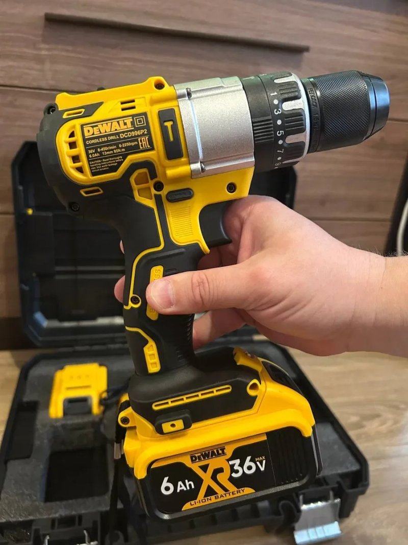 Ударний безщітковий шуруповерт DeWALT 36V 6AH металевий патрон 13мм — фото 5