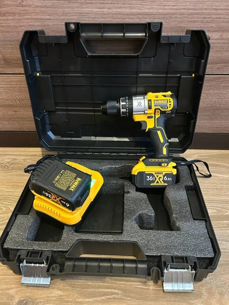 Ударний безщітковий шуруповерт DeWALT 36V 6AH металевий патрон 13мм — фото 8