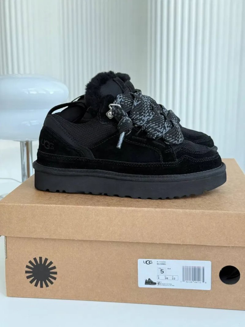 Ugg Lowmel Black жіночі уггі ловмел чорні на овчині теплі зимові черевики ugg — фото 2