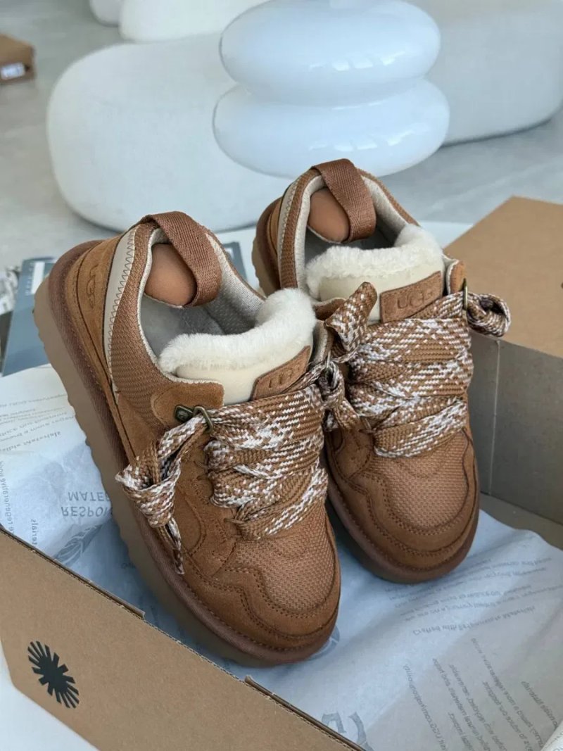 Ugg Lowmel Chestnut трендові жіночі уггі ловмел на овчині теплі зимові — фото 6