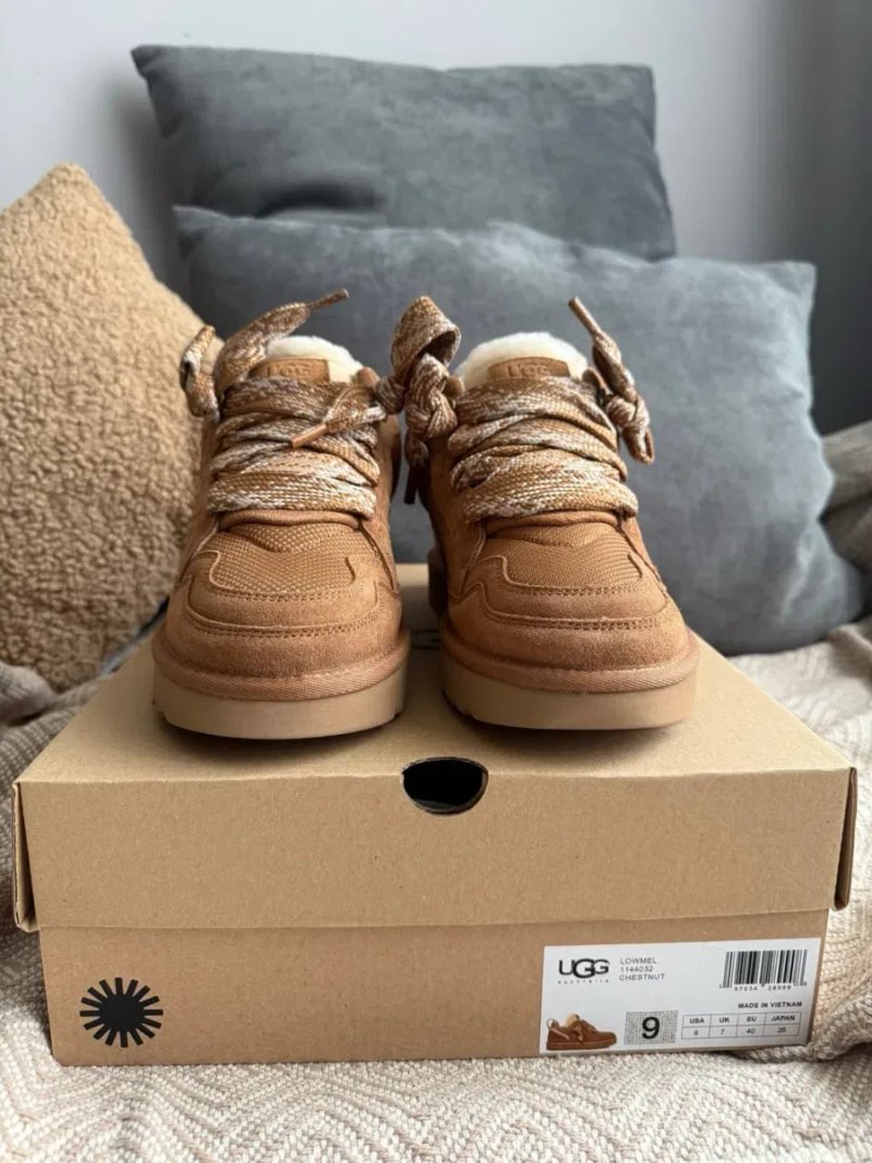 UGG Lowmel Chestnut жіночі угг уггі угги ловмел коричневі на овчині теплі зимові — фото 3