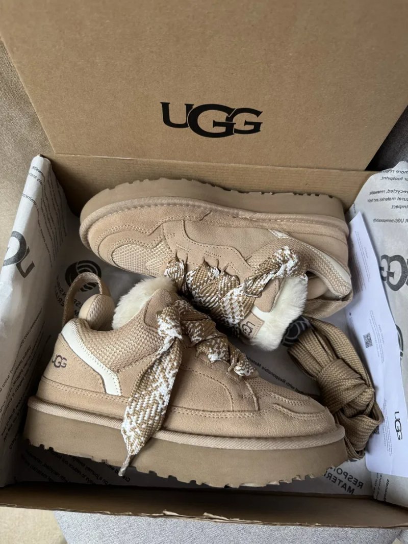 Ugg Lowmel Sand трендові жіночі уггі ловмел ловмели бежеві теплі зимові — фото 8