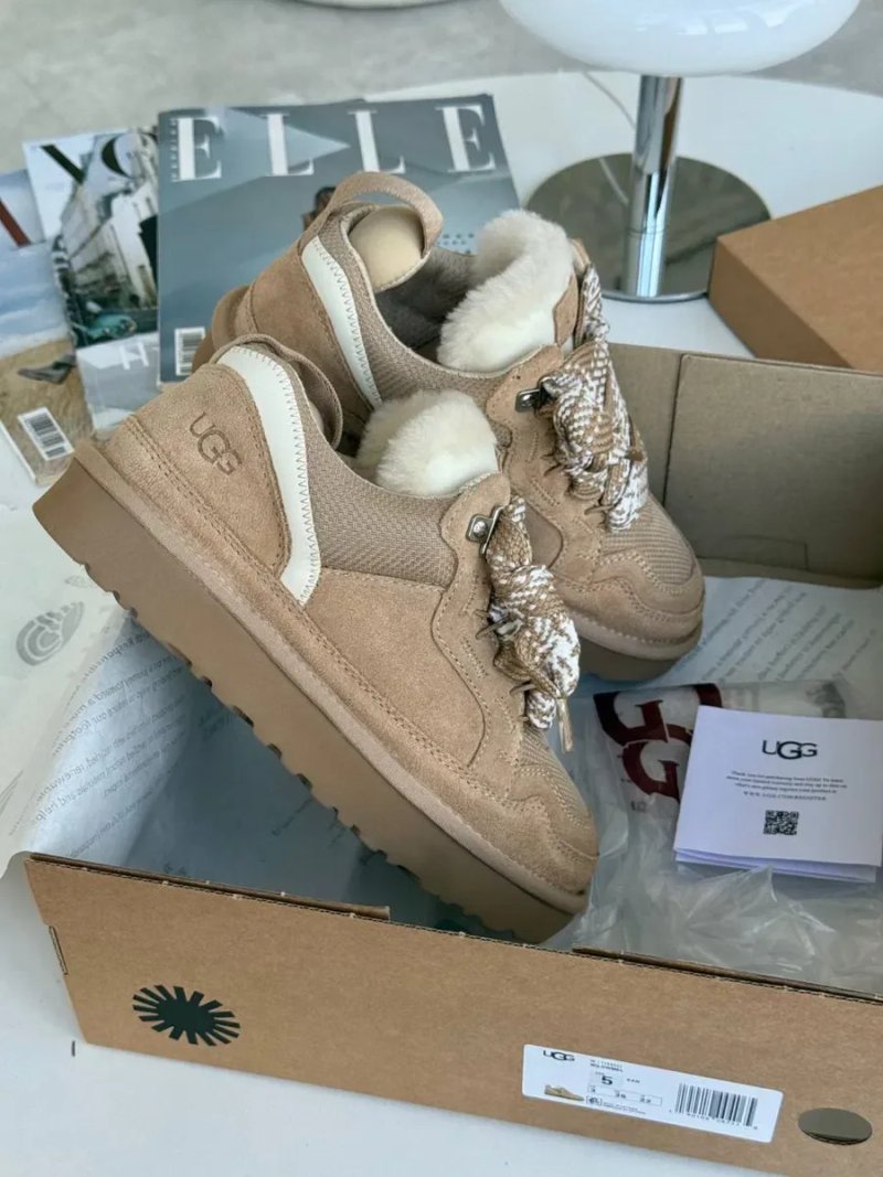 Ugg Lowmel Sand трендові жіночі уггі ловмел на овчині теплі зимові — фото 6