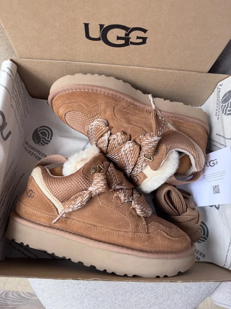 UGG Lowmel Sneaker Chestnut угг ловмел на овчині уггі ловмели рижі — фото 3