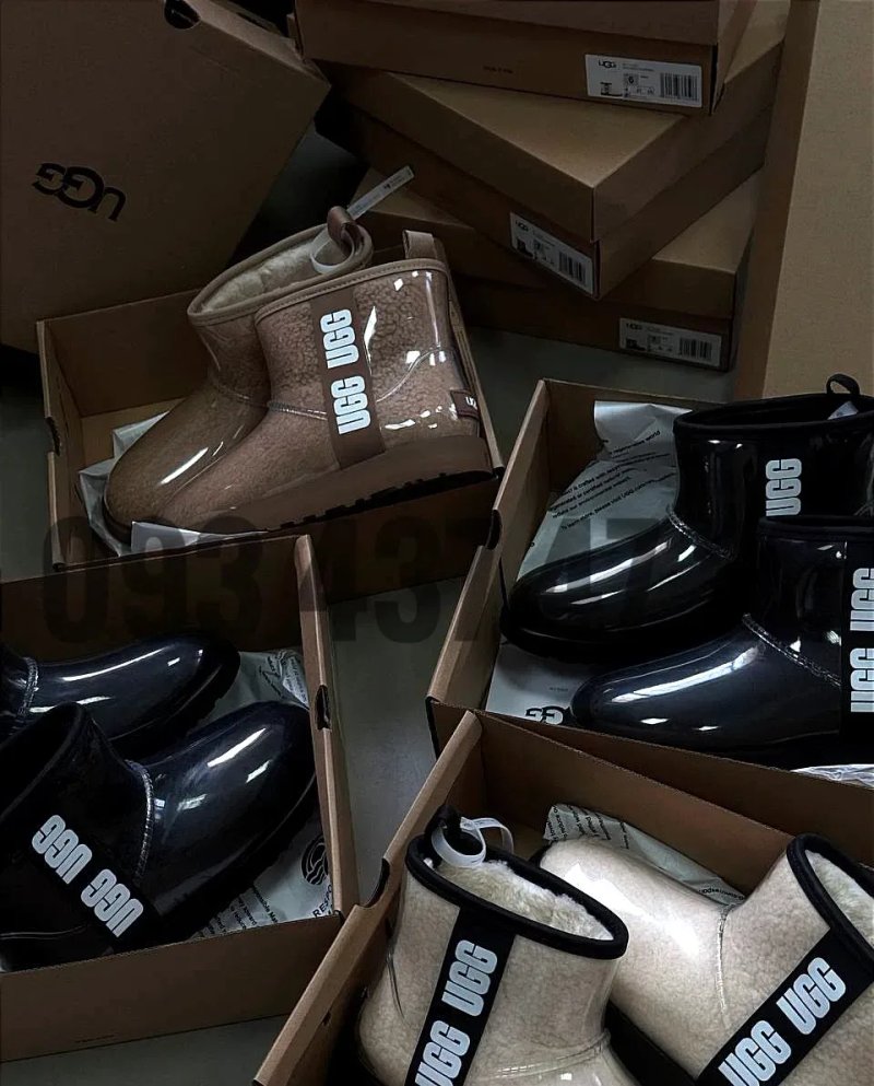 Ugg Жіночі UGG Уггі Classic Clear Mini Black/Bone Угги — фото 3
