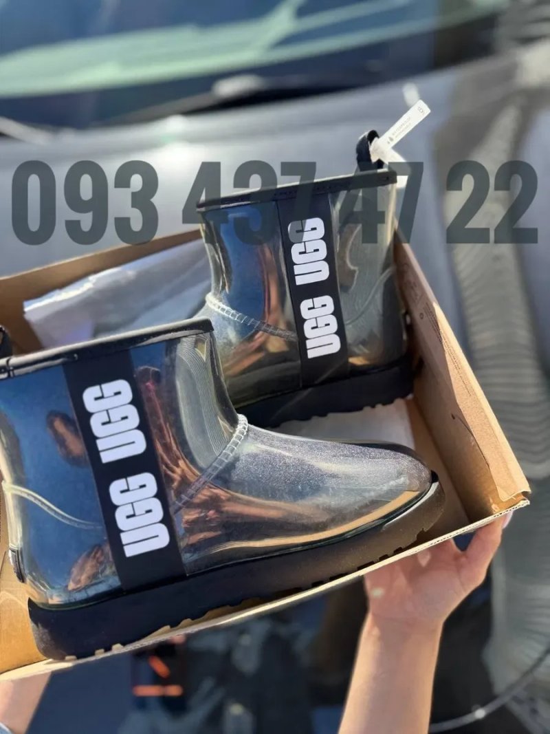 Ugg Жіночі UGG Уггі Classic Clear Mini Black/Bone Угги — фото 5