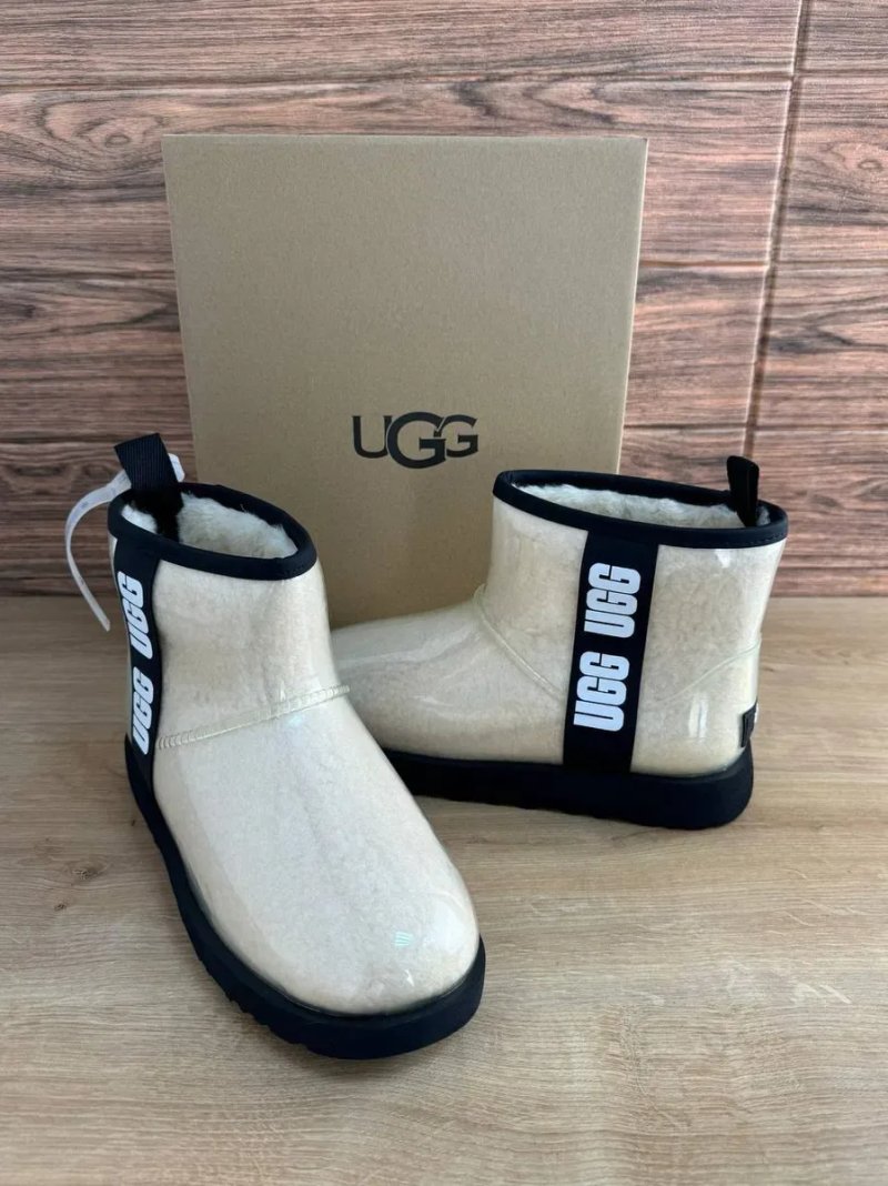 Ugg Жіночі UGG Уггі Classic Clear Mini Black/Bone Угги — фото 7