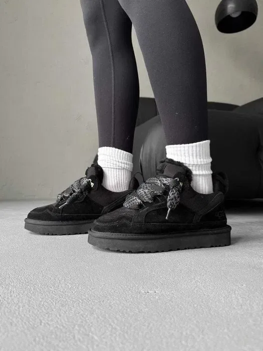 Уггі 36-45 UGG Lowmel Sneaker Black premium угги — фото 2
