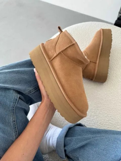 Уггі Ugg Classic Ultra Mini Platform XL Chestnut premium угги