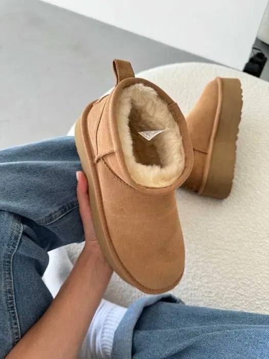 Уггі Ugg Classic Ultra Mini Platform XL Chestnut premium угги — фото 2