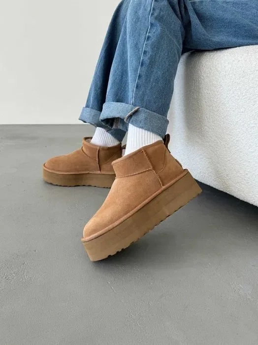 Уггі Ugg Classic Ultra Mini Platform XL Chestnut premium угги — фото 5