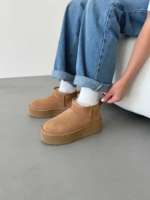 Уггі Ugg Classic Ultra Mini Platform XL Chestnut premium угги — фото 6