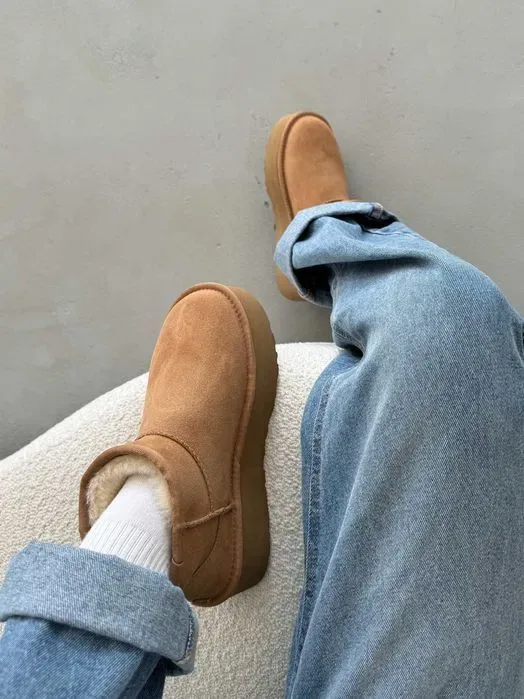 Уггі Ugg Classic Ultra Mini Platform XL Chestnut premium угги — фото 7