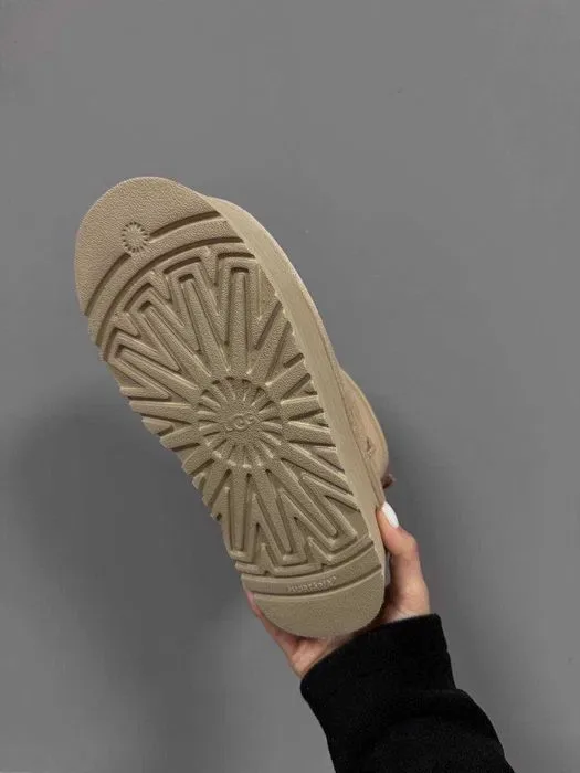 Уггі UGG Dipper Mini Light Beige premium натуральні замша та хутро — фото 5