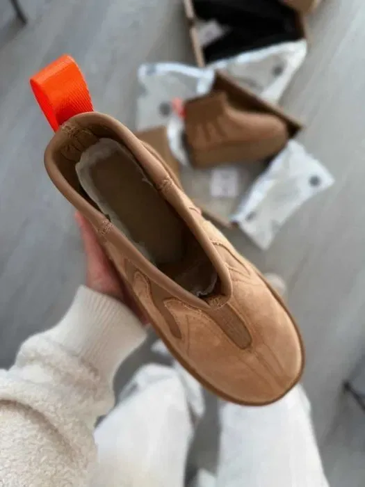 Уггі UGG Dipper Mini Platform Ankle Chestnut premium натуральна замша і овчина — фото 6