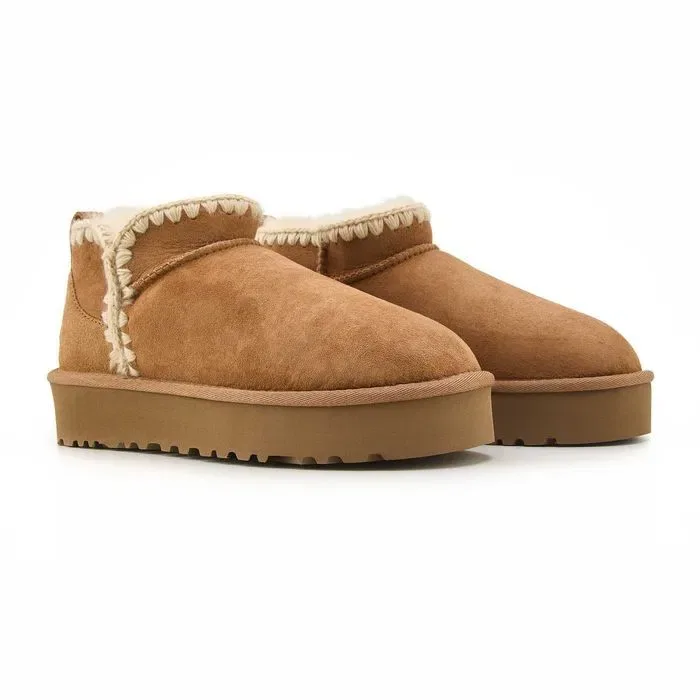 Уггі UGG Eskimo Ultra Mini Platform Chestnut premium — фото 6