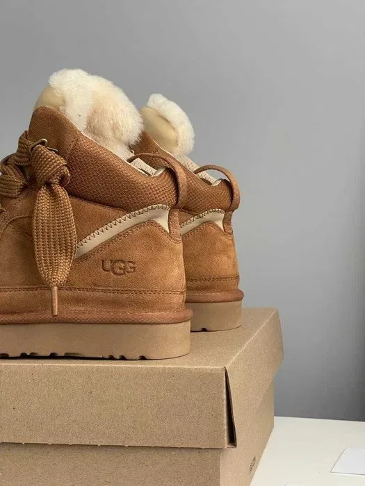Уггі UGG Lowmel High Sneaker Beige premium угги повністю натуральні — фото 3