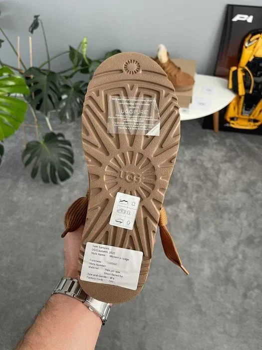 Уггі UGG Lowmel High Sneaker Beige premium угги повністю натуральні — фото 7