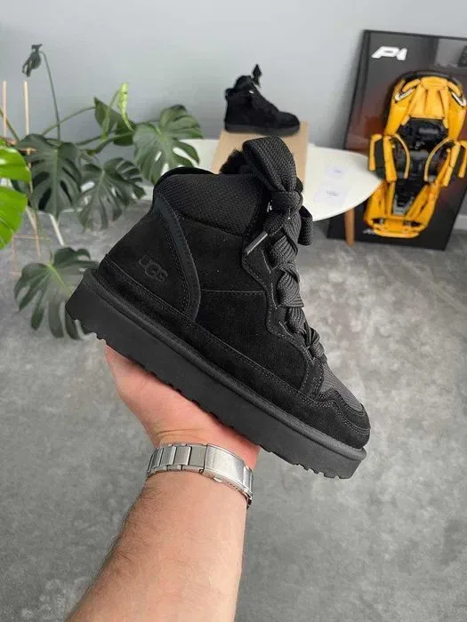 Уггі UGG Lowmel High Sneaker Black premium угги повністю натуральні — фото 3