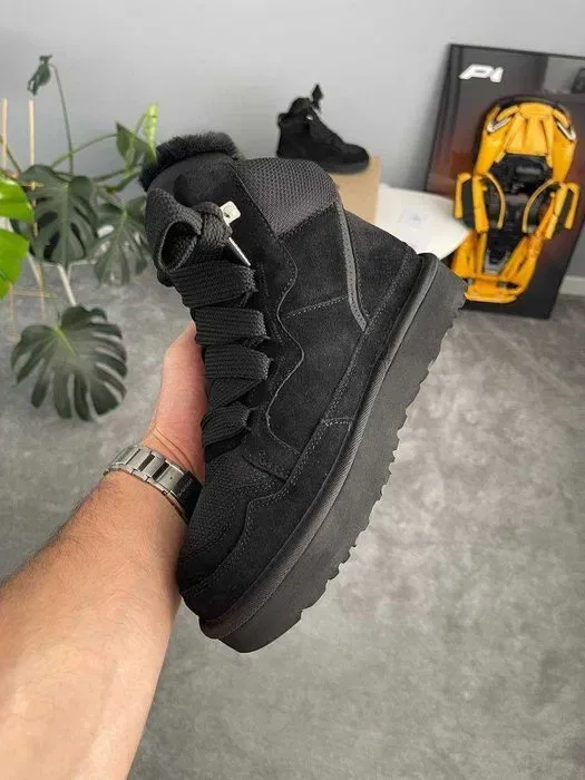 Уггі UGG Lowmel High Sneaker Black premium угги повністю натуральні — фото 6