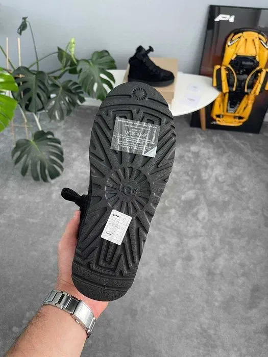 Уггі UGG Lowmel High Sneaker Black premium угги повністю натуральні — фото 7