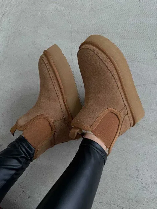 Уггі UGG Neumel Chelsea Platform Chestnut Ginger Suede — фото 2