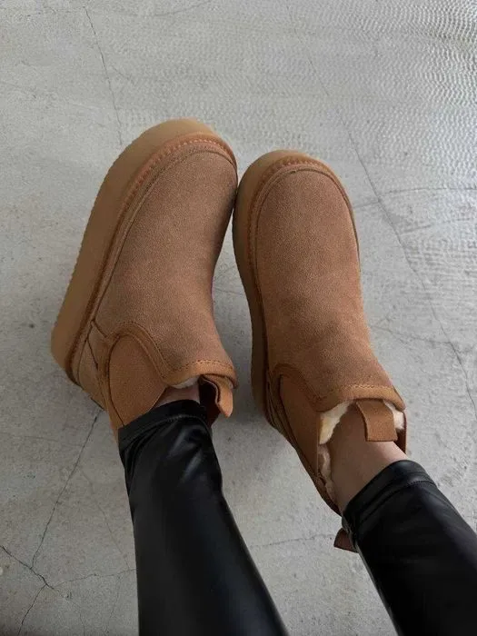 Уггі UGG Neumel Chelsea Platform Chestnut Ginger Suede — фото 3