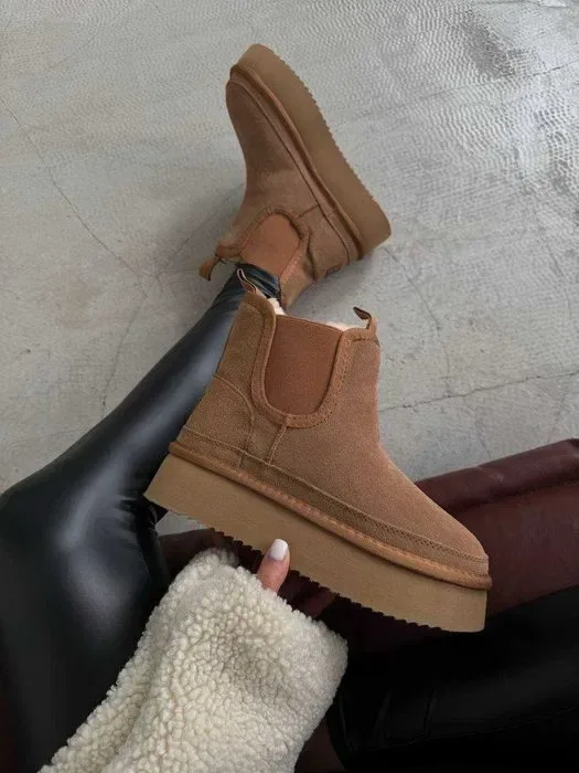 Уггі UGG Neumel Chelsea Platform Chestnut Ginger Suede — фото 4