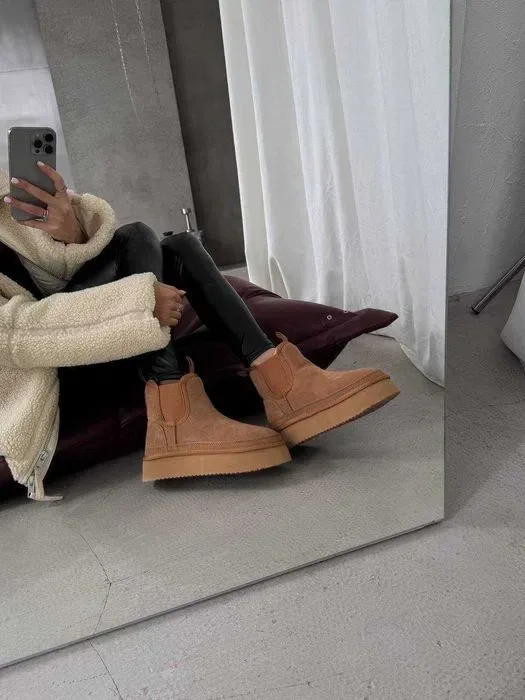 Уггі UGG Neumel Chelsea Platform Chestnut Ginger Suede — фото 7