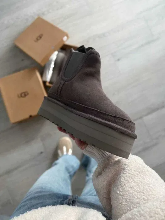 Уггі UGG Neumel Chelsea Platform Graphite premium натуральні матеріали — фото 2