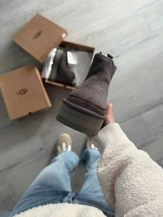 Уггі UGG Neumel Chelsea Platform Graphite premium натуральні матеріали — фото 4