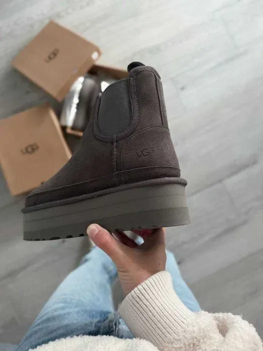 Уггі UGG Neumel Chelsea Platform Graphite premium натуральні матеріали — фото 6