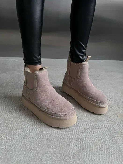 Уггі UGG Neumel Chelsea Platform Sand Cream Suede — фото 2