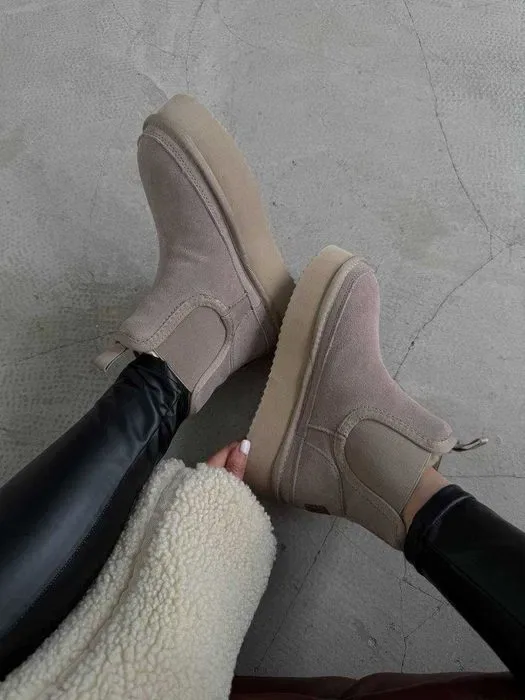 Уггі UGG Neumel Chelsea Platform Sand Cream Suede — фото 6