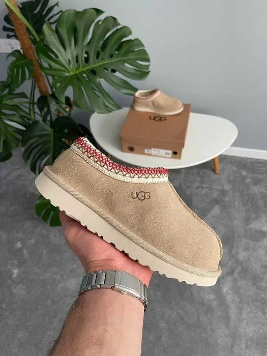 Уггі UGG Tasman II Sand Beige Dark Cherry premium угги осінні/зимові з хутром — фото 5