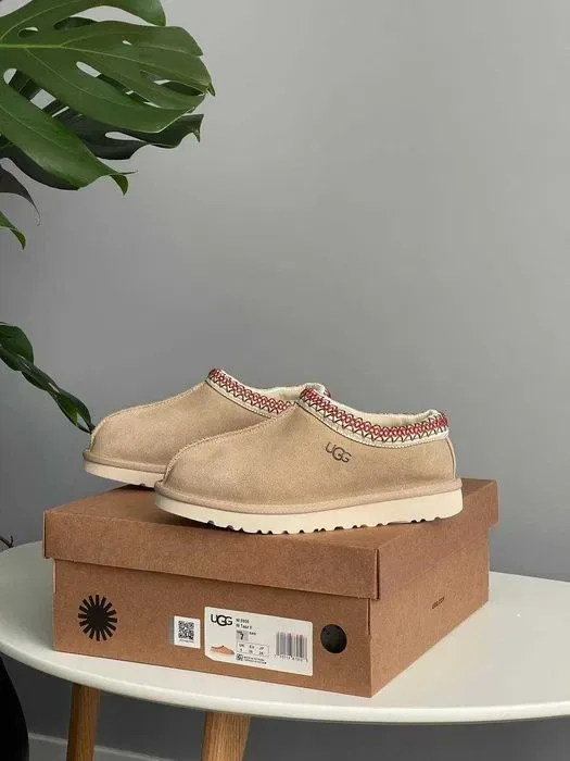 Уггі UGG Tasman II Sand Beige Dark Cherry premium угги осінні/зимові з хутром — фото 7