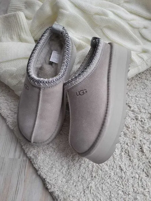 Уггі UGG Tasman Platform All Grey premium угги осінні/зимові з хутром — фото 3