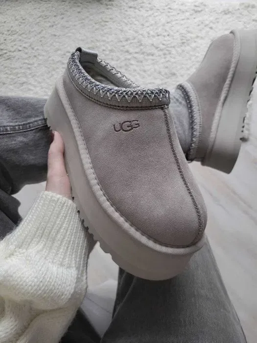Уггі UGG Tasman Platform All Grey premium угги осінні/зимові з хутром — фото 4