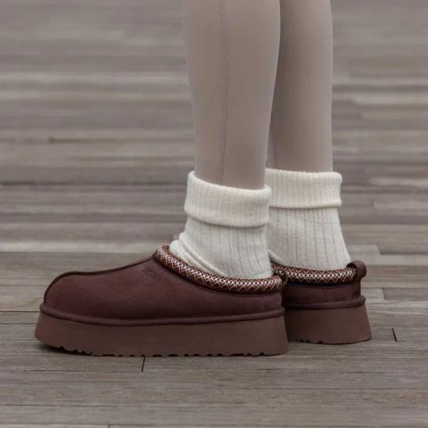 Уггі UGG Tasman Platform Brown Luxe угги осінні/зимові з хутром