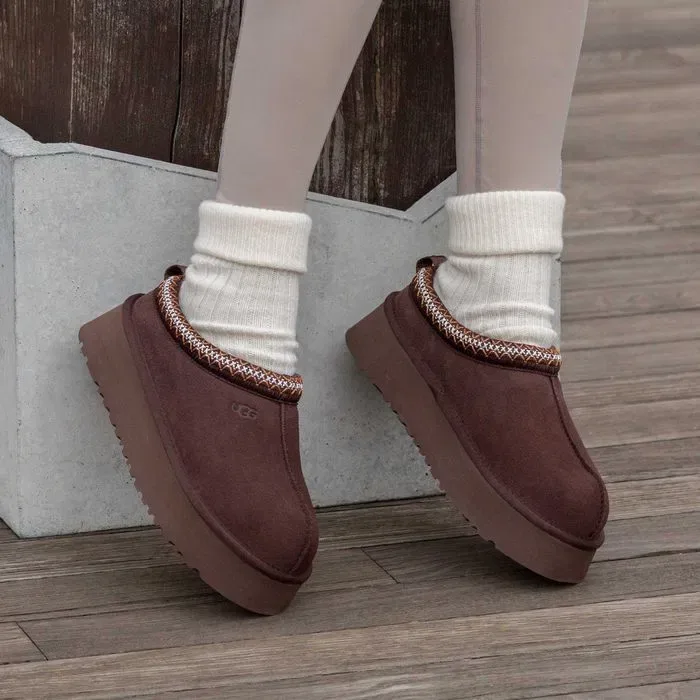 Уггі UGG Tasman Platform Brown Luxe угги осінні/зимові з хутром — фото 3