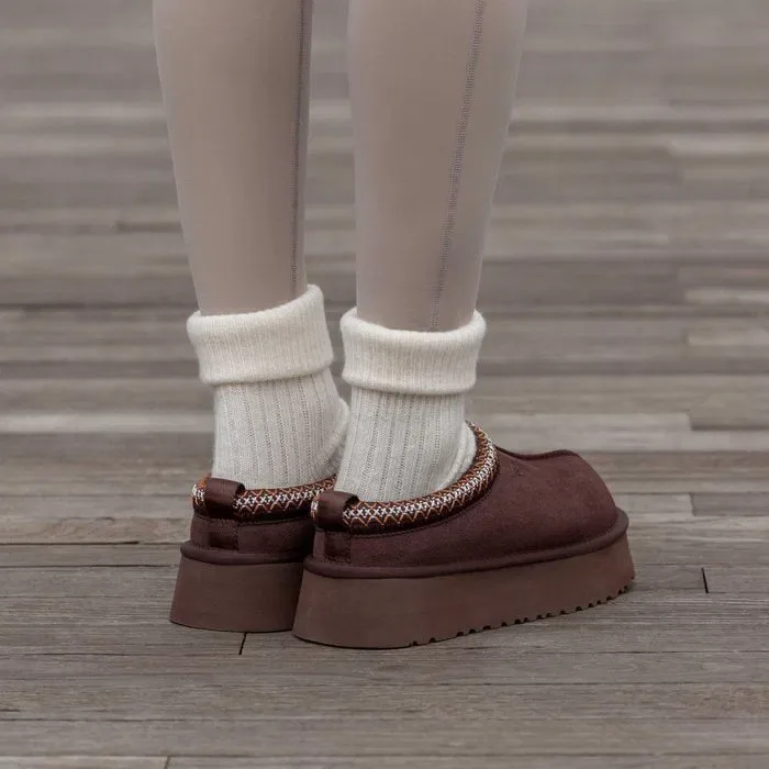 Уггі UGG Tasman Platform Brown Luxe угги осінні/зимові з хутром — фото 4