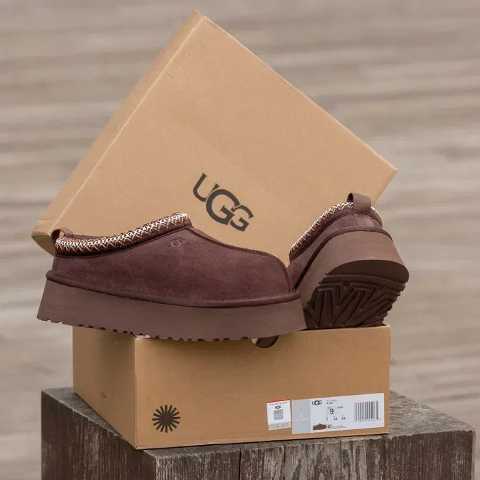 Уггі UGG Tasman Platform Brown Luxe угги осінні/зимові з хутром — фото 6
