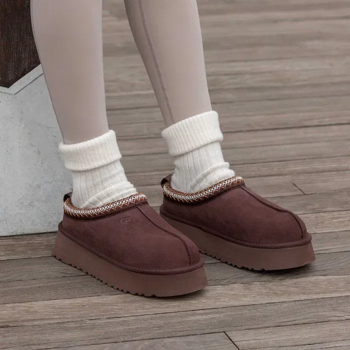 Уггі UGG Tasman Platform Brown Luxe угги осінні/зимові з хутром — фото 7